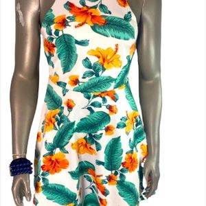 Urband Heritage Tropical Pattern Mini Dress